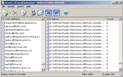 Extract e-mail addresses from CDs. Click to view more screenshots